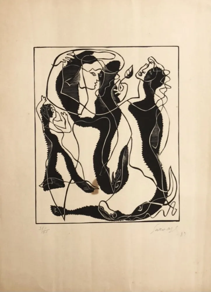 版画 Survage - 3 femmes