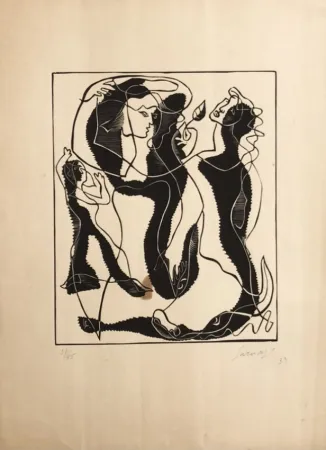 版画 Survage - 3 femmes