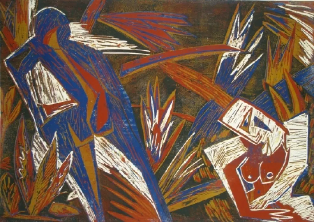 木刻 Süß - Sommer (Summer)