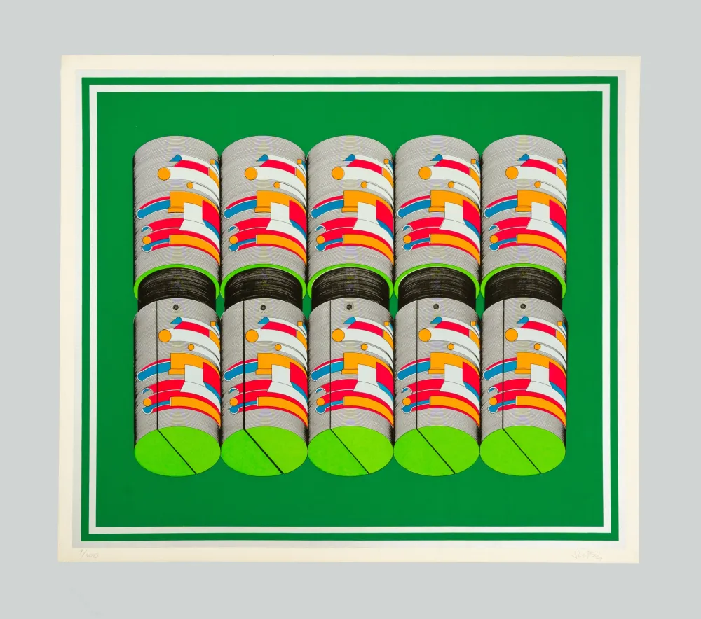 丝网印刷 Sutej - Geometrico mobile (verde)