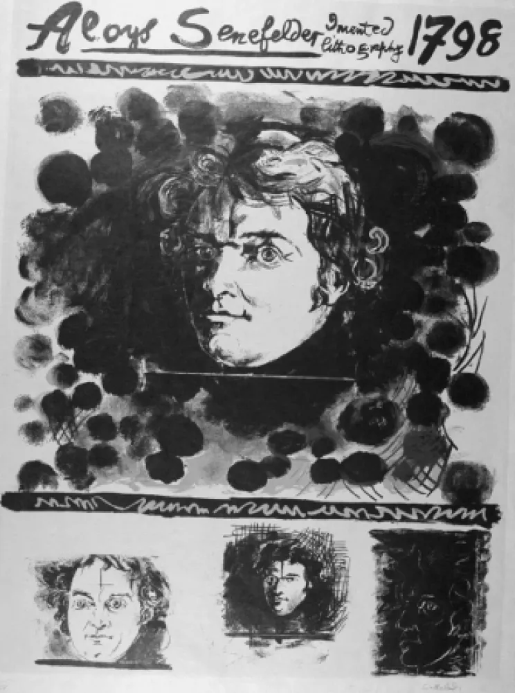 石版画 Sutherland - Portrait d'Aloyis Senefelder