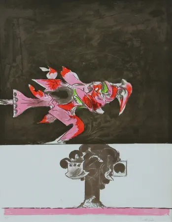 石版画 Sutherland - SENZA TITOLO