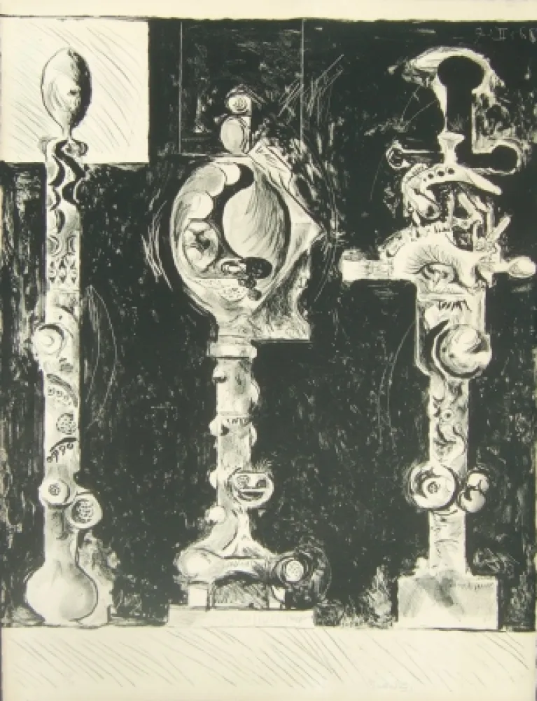 石版画 Sutherland - Three organic forms