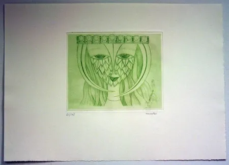 版画 Svanberg - Dromkvinnans kyss