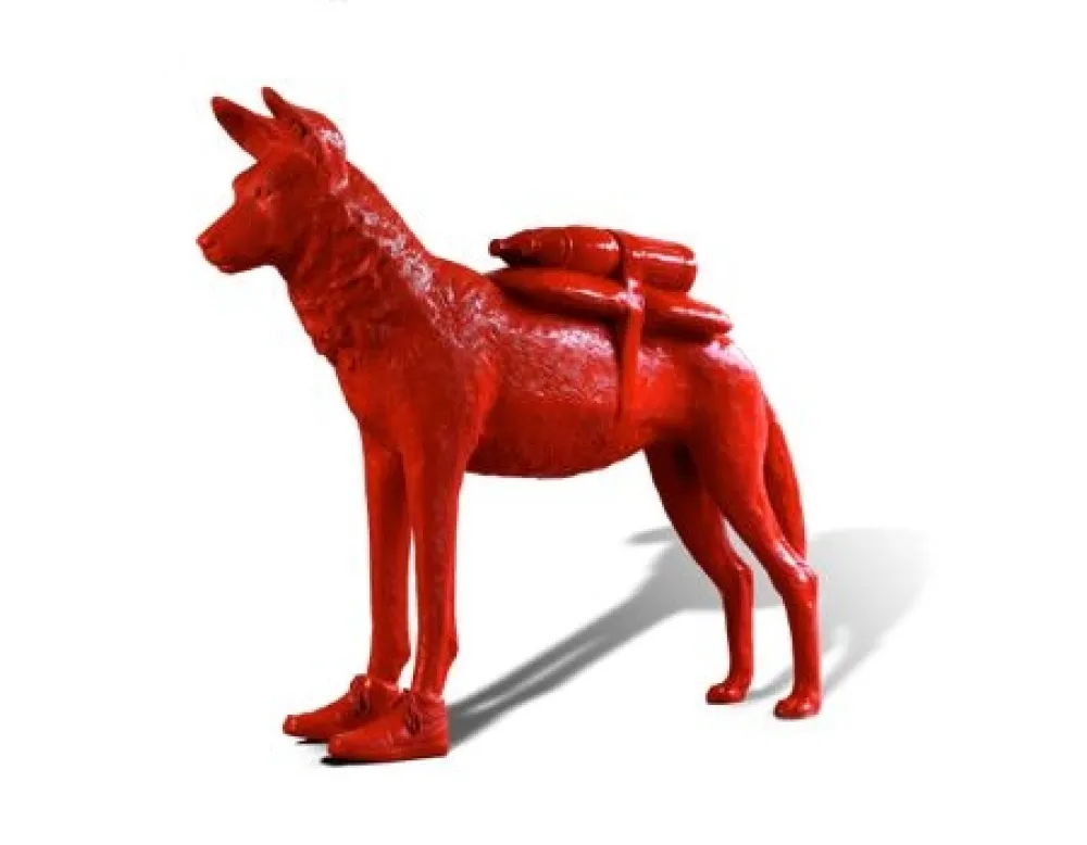 复数作品 Sweetlove - African dog with shoes and water bottles