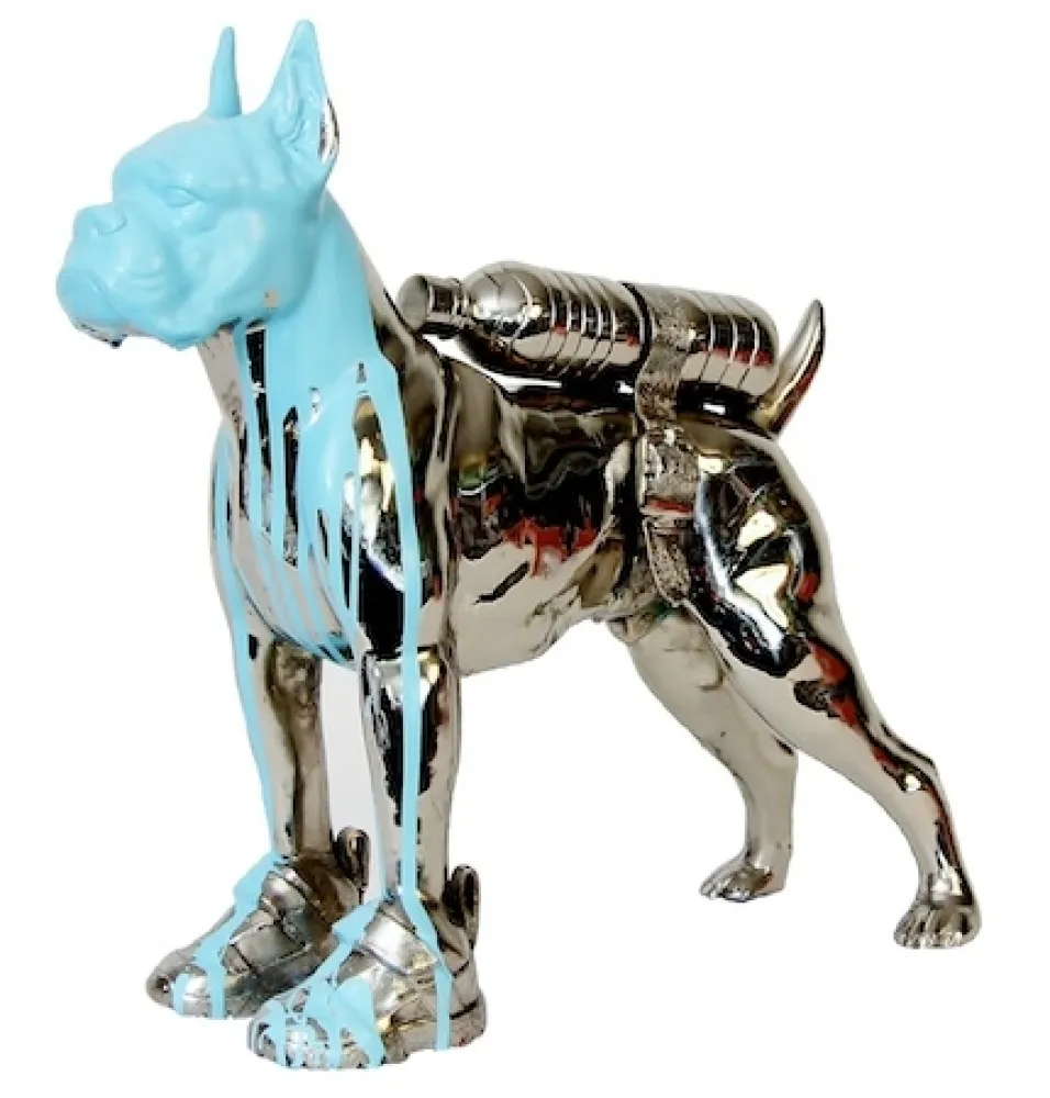 复数作品 Sweetlove - Cloned bronze bulldog with bottle water