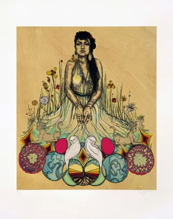 丝网印刷 Swoon - Moni And The Sphynx