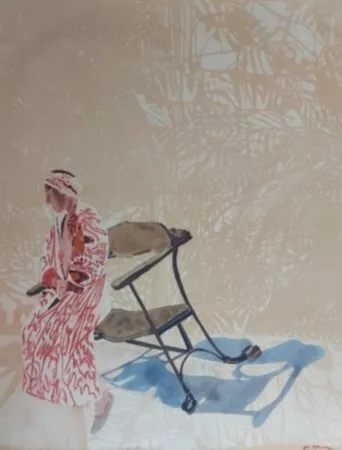 石版画 Szafran - Lilette à la chaise de Gaudi  (circa  2007/ 2010)