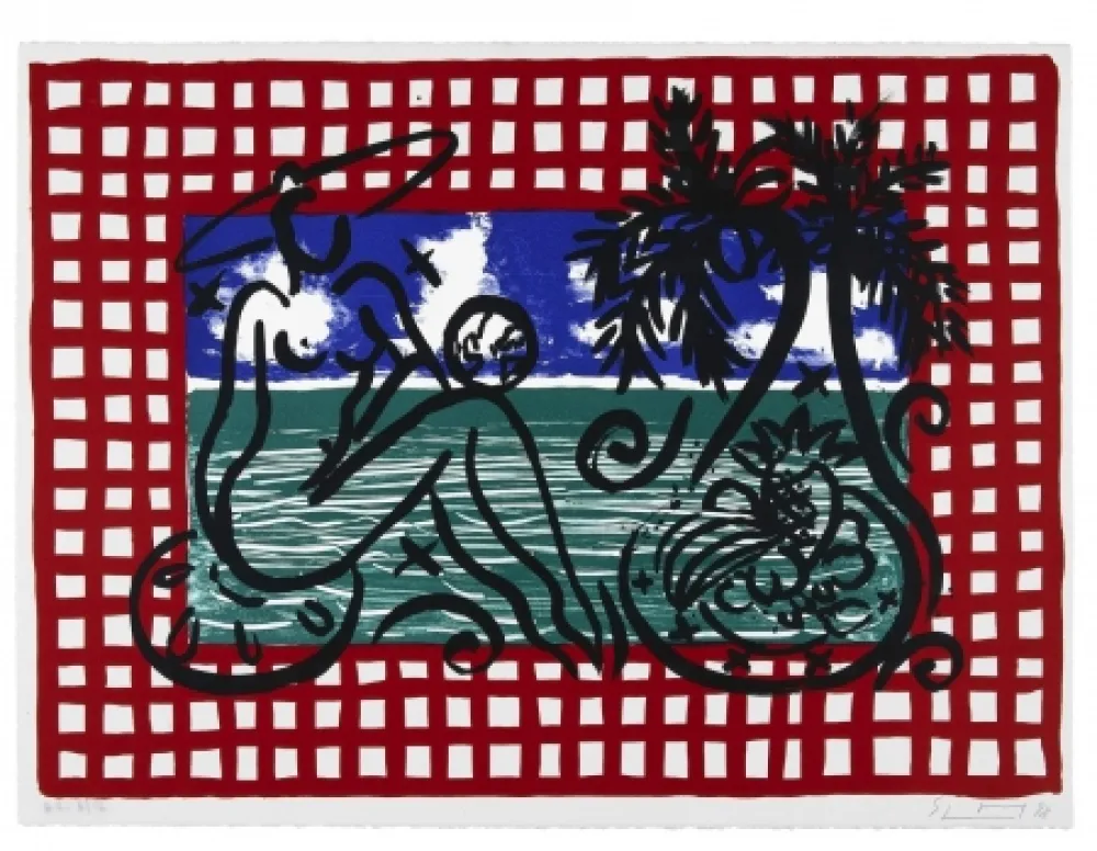 石版画 Szczesny - Bathers on Mustique