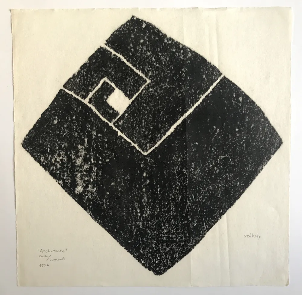 版画 Székely - Architecte