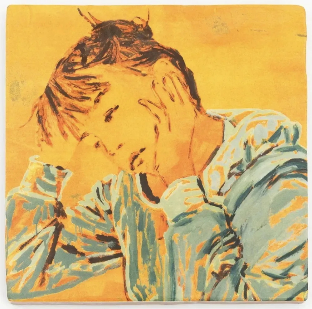 陶瓷 Tabouret - Self-portrait at the Table