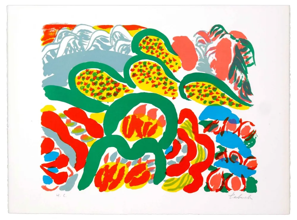 石版画 Tabuchi - Au Loin De La Mer