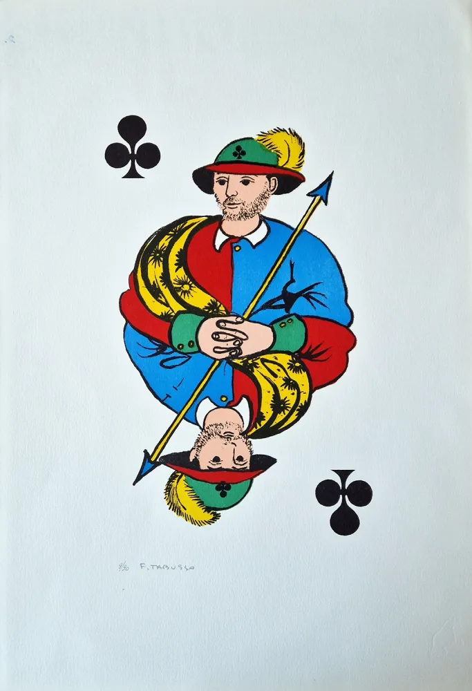 石版画 Tabusso - Fante di fiori