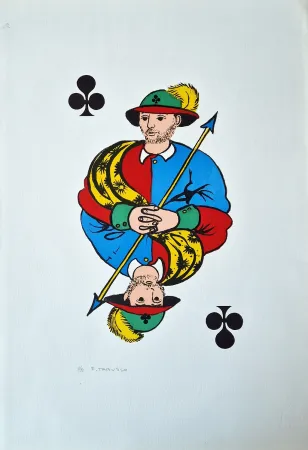 石版画 Tabusso - Fante di fiori