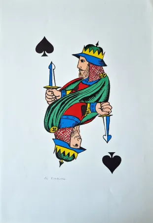 石版画 Tabusso - Re di picche
