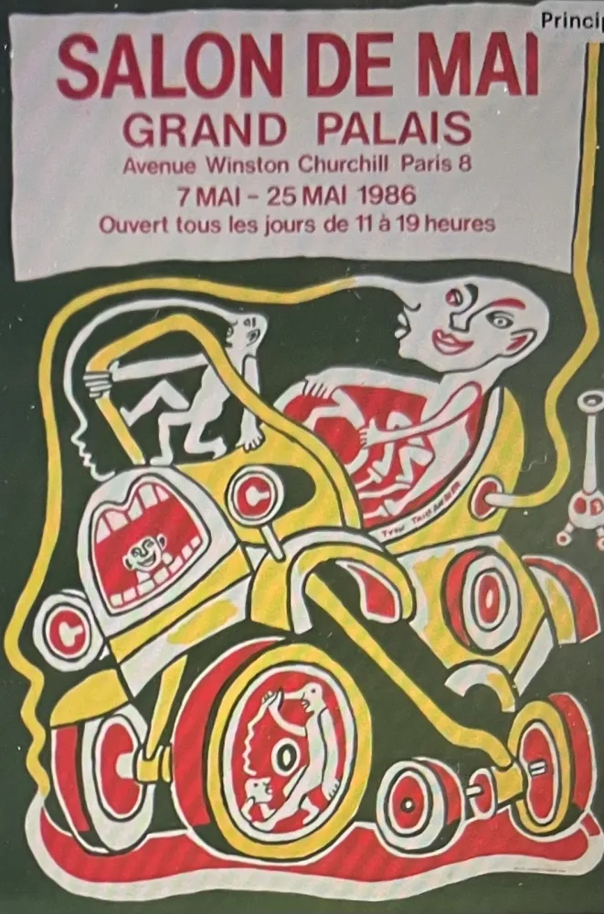 石版画 Taillandier - Affiche lithographique CLOT & BRAMSEN Salon de Mai Paris 1986