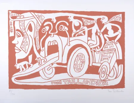 石版画 Taillandier - Automobile