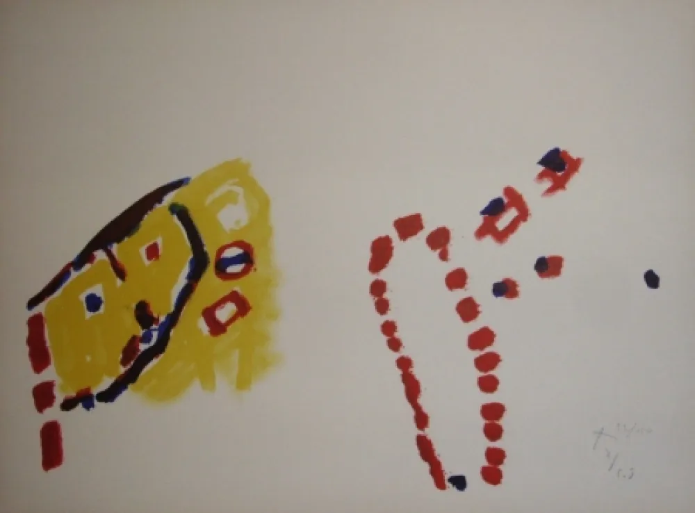 石版画 Tal Coat - En grimpant