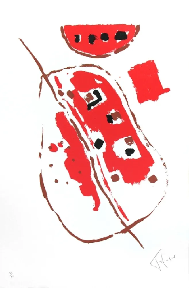 石版画 Tal Coat - Menton