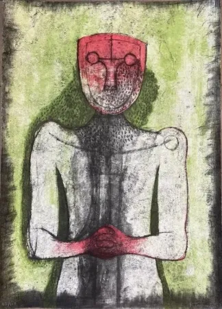 石版画 Tamayo - Figura di donna