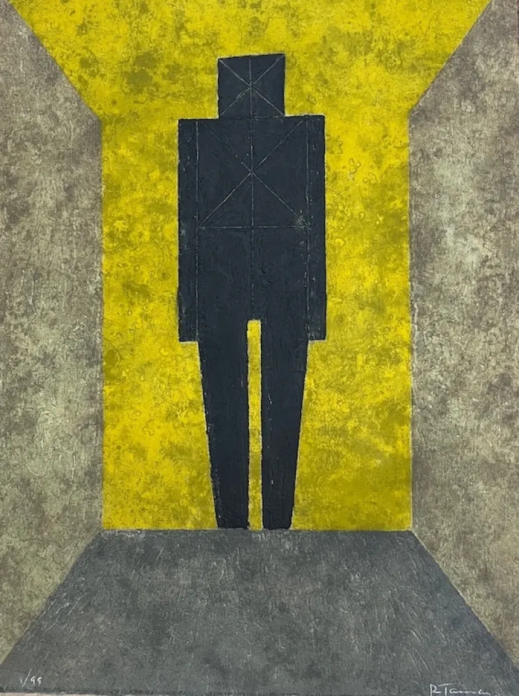 蚀刻版画 Tamayo - Figura en negro