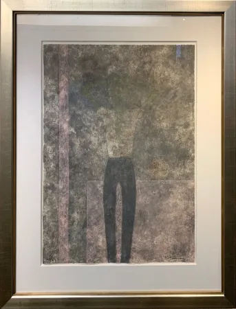 版画 Tamayo - Hombre con brazos sobre la cabeza