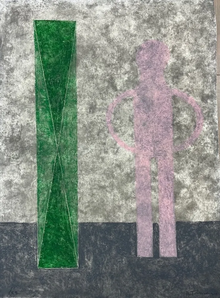 蚀刻版画 Tamayo - Hombre en rosa