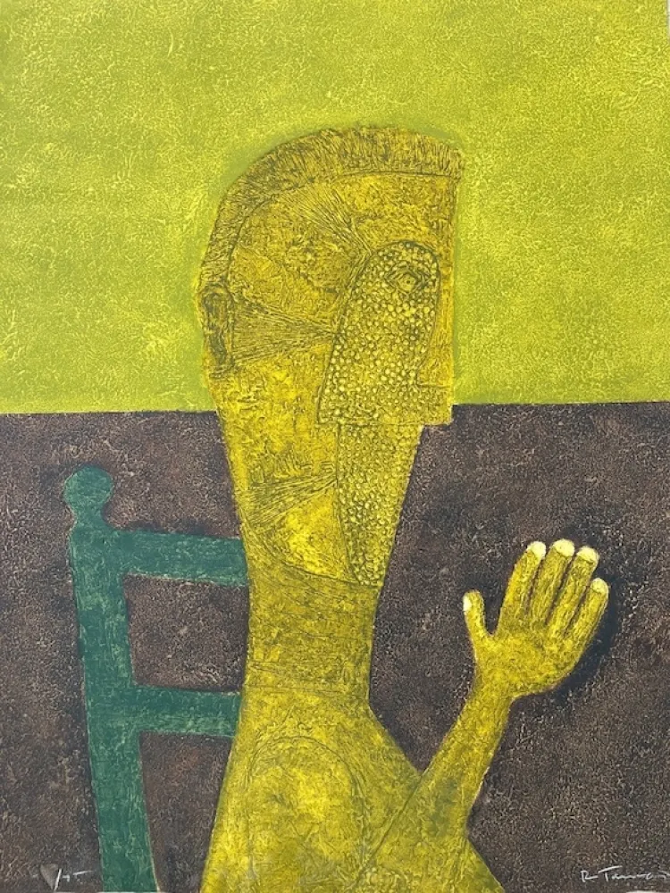 蚀刻版画 Tamayo - Hombre sentado