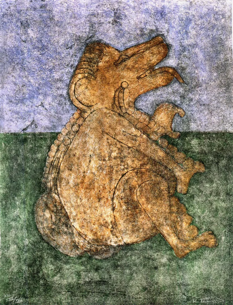 石版画 Tamayo - Perro prehistórico 