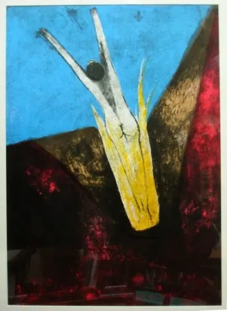 石版画 Tamayo - SENZA TITOLO