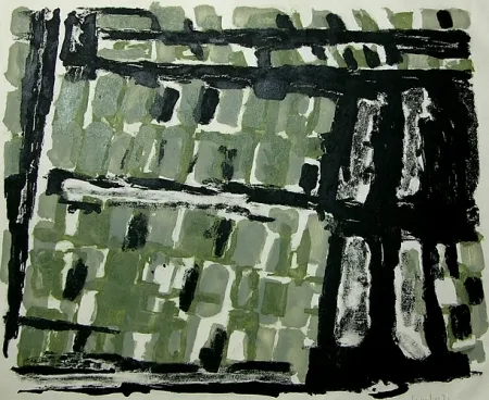 石版画 Tamburi - I tetti