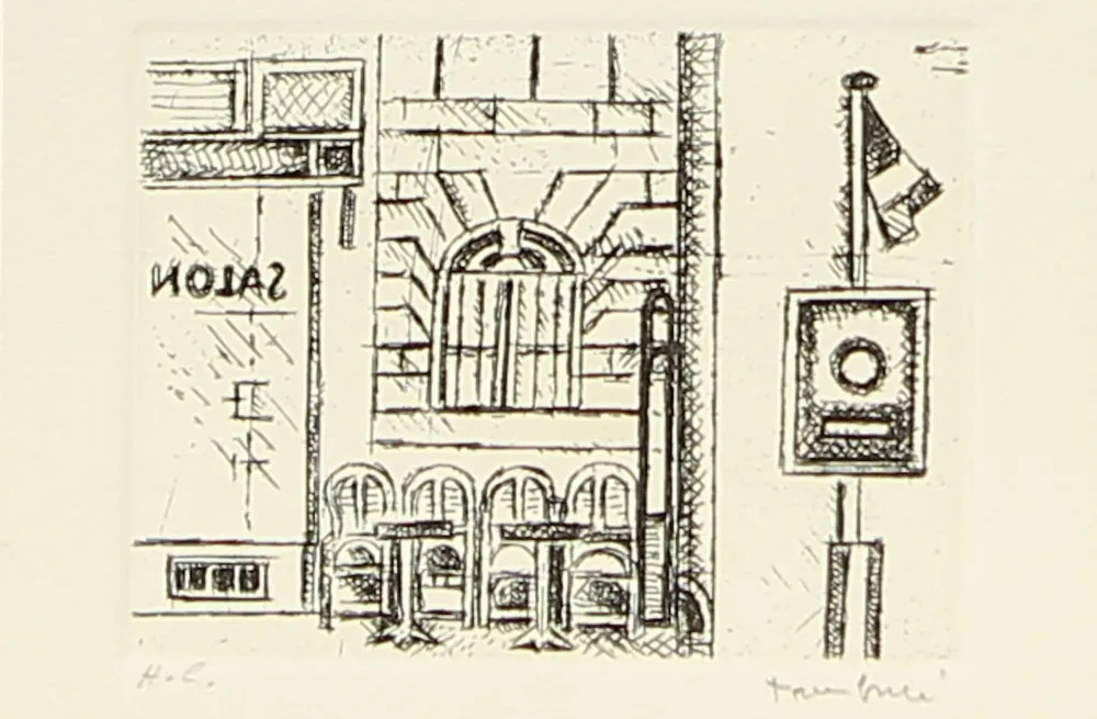 版画 Tamburi - SENZA TITOLO