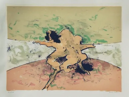 石版画 Tanning - Trouble in paradise