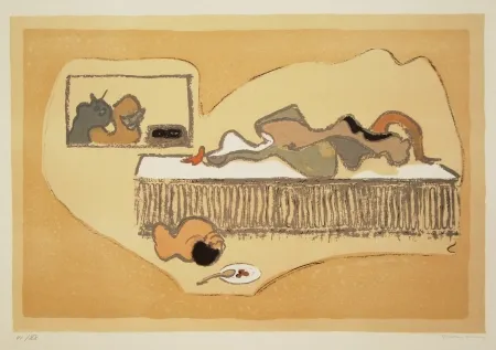 石版画 Tanning - Witnesses