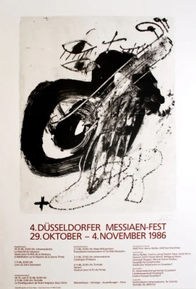 石版画 Tàpies - 4. Düsseldorfer Messaien-Fest