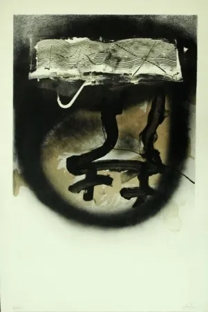 石版画 Tàpies - A. L. Exposition Tàpies