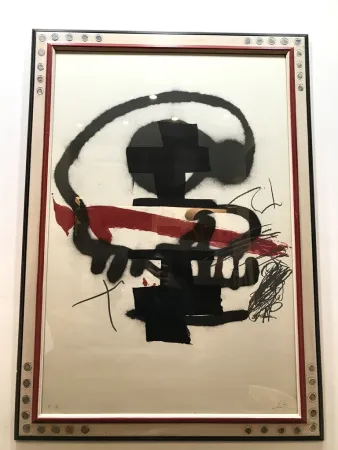 石版画 Tàpies - Ausstellung Tàpies - Milano
