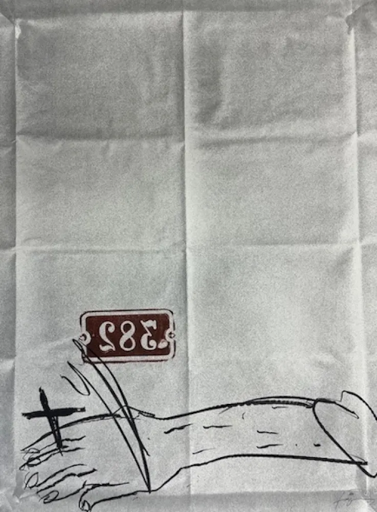 石版画 Tàpies - Bras et chiffres