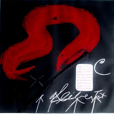 金刚砂版画 Tàpies - Cinta Roja from U no és ningú