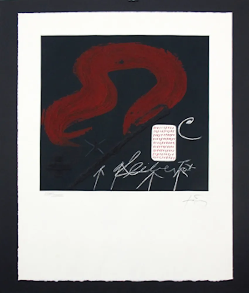 蚀刻飞尘法 Tàpies -  Cinta Roja ( U No es Ningu)