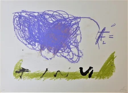 石版画 Tàpies - Clau 16