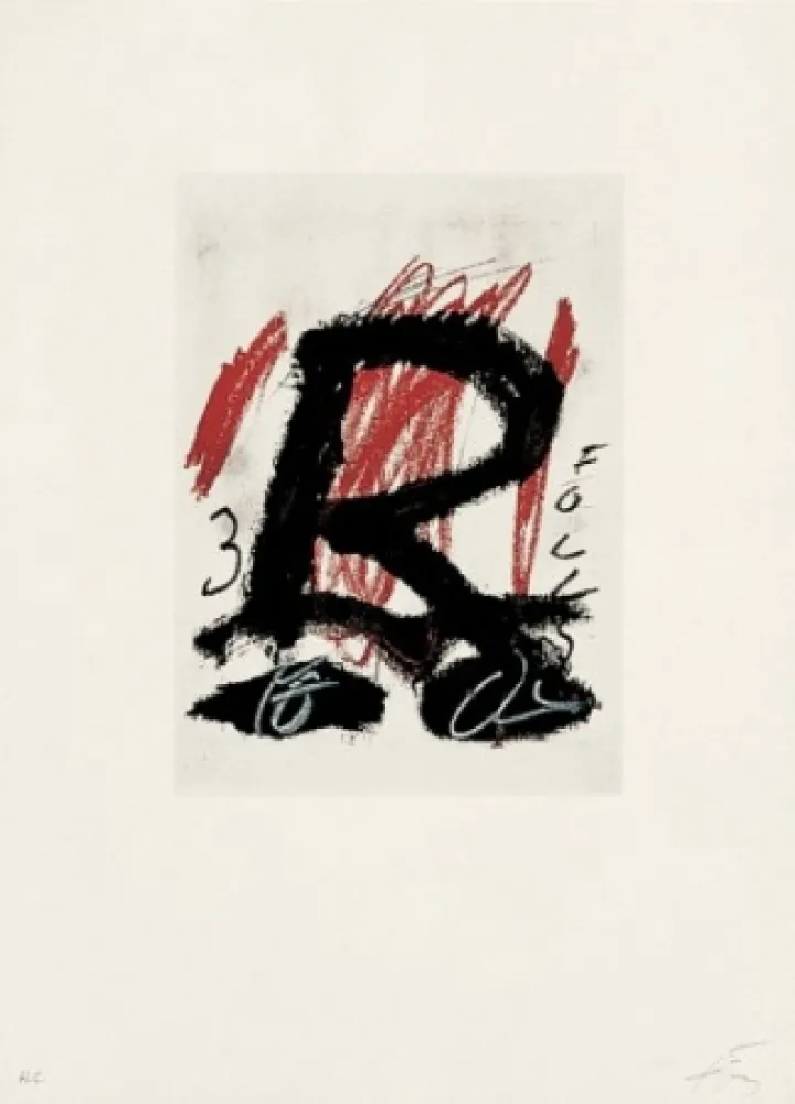 石版画 Tàpies - Clau-5
