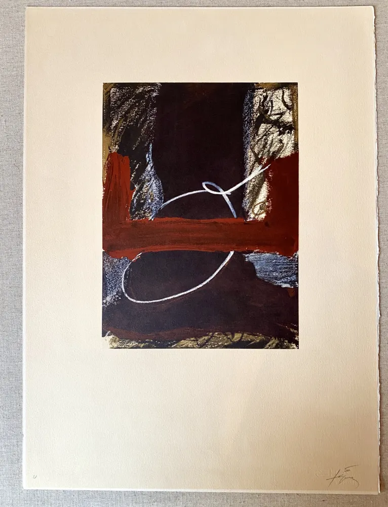 石版画 Tàpies - Clau 7