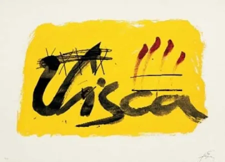 石版画 Tàpies - Clau 8