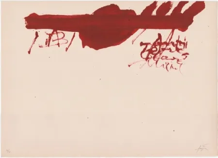 石版画 Tàpies - Clau de foc 13