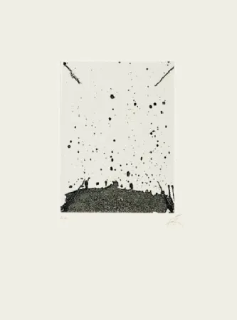 石版画 Tàpies - Clau de foc 19