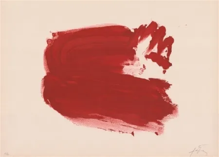 石版画 Tàpies - Clau de foc 2