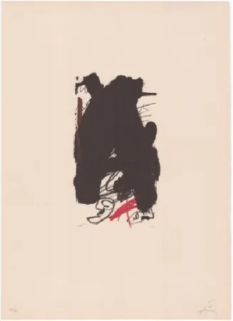 石版画 Tàpies - Clau de foc 6