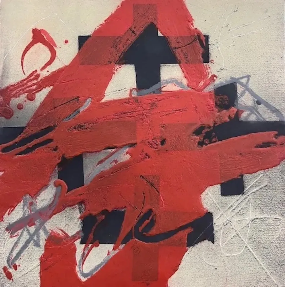 蚀刻版画 Tàpies - Cobertura de Roig