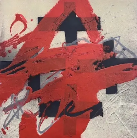 蚀刻版画 Tàpies - Cobertura de Roig